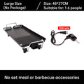 1500W Electric Teppanyaki Grill, Smokeless Non-Stick Griddle, Portable Tabletop BBQ Plate with Adjustable Temp