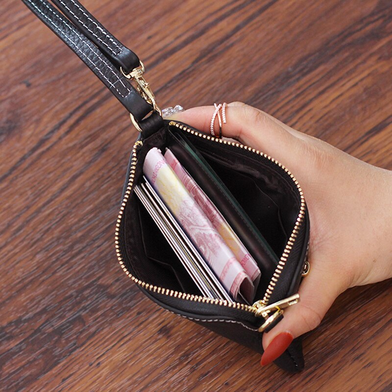 Genuine Leather Women Wallets and Coin Purses Fashion Zipper Credit Card Holder Wallet Short Ladies Designer Change Purse