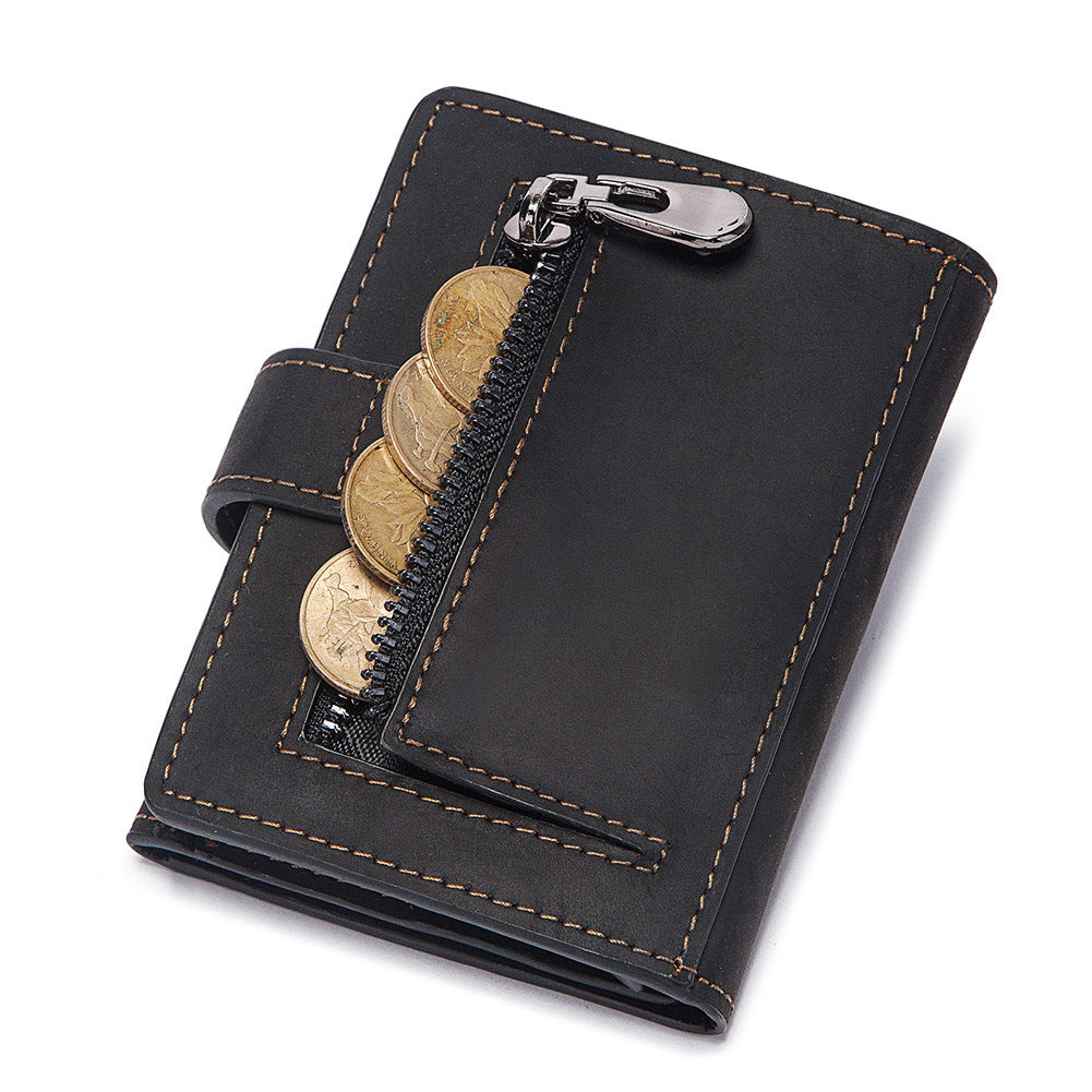 Coin Purse Metal Card Case Leather Card Sleeve ID Sleeve Leather Credit Card Holder