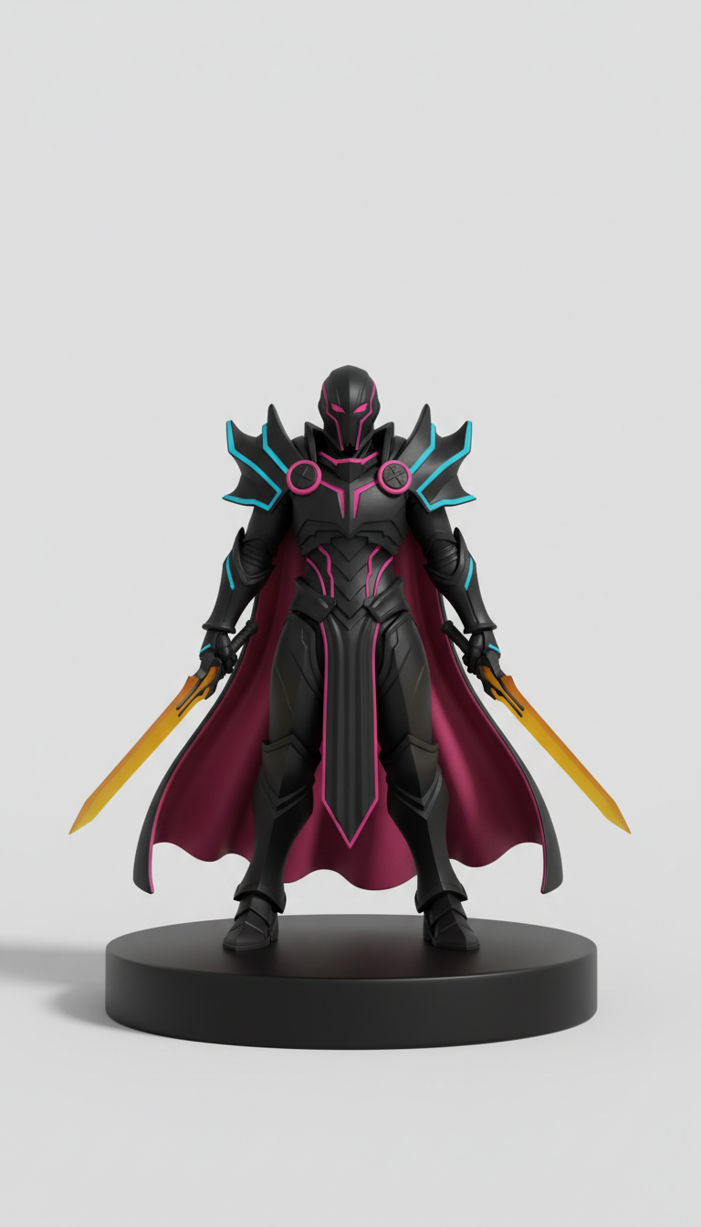 Shadow Knight Figure with Cloak